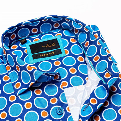 Dippin Dots Short Sleeve Button Down Shirt