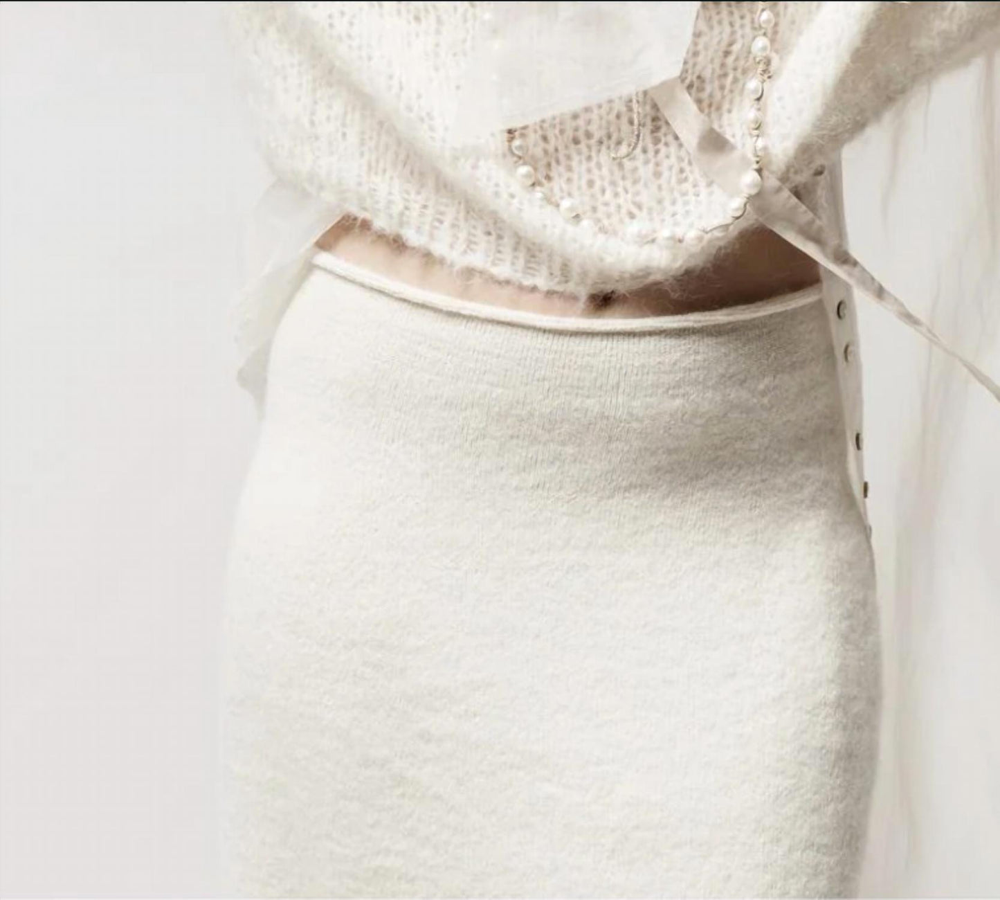 Knit pencil skirt