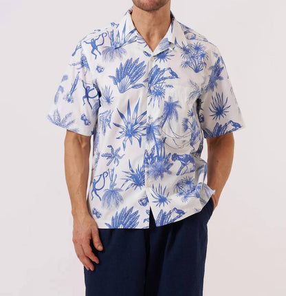 Jungle Toile Poplin Camp Shirt