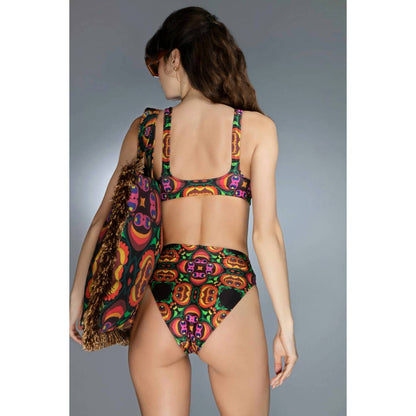 Women's Psychedelic Cotton Canvas Tote