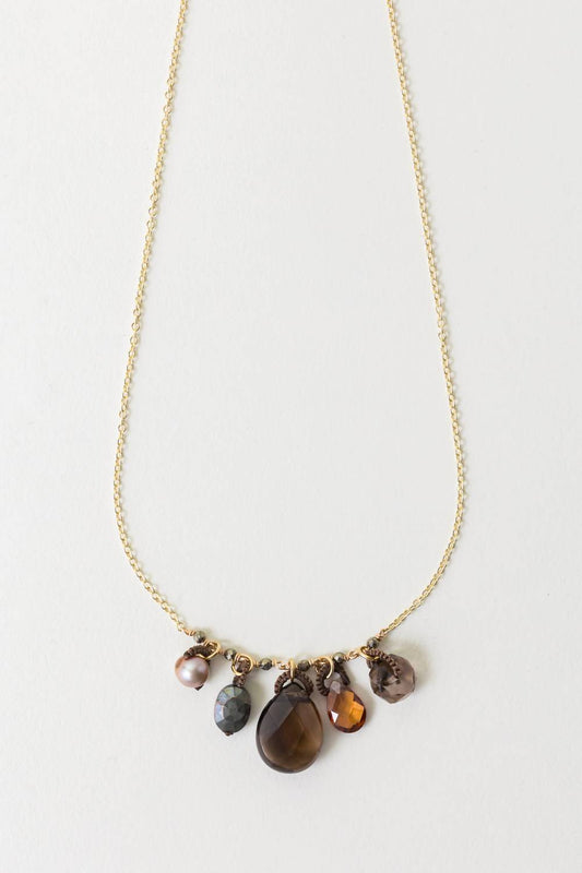 Women's Vermeil Necklace With Gemstone Dangles
