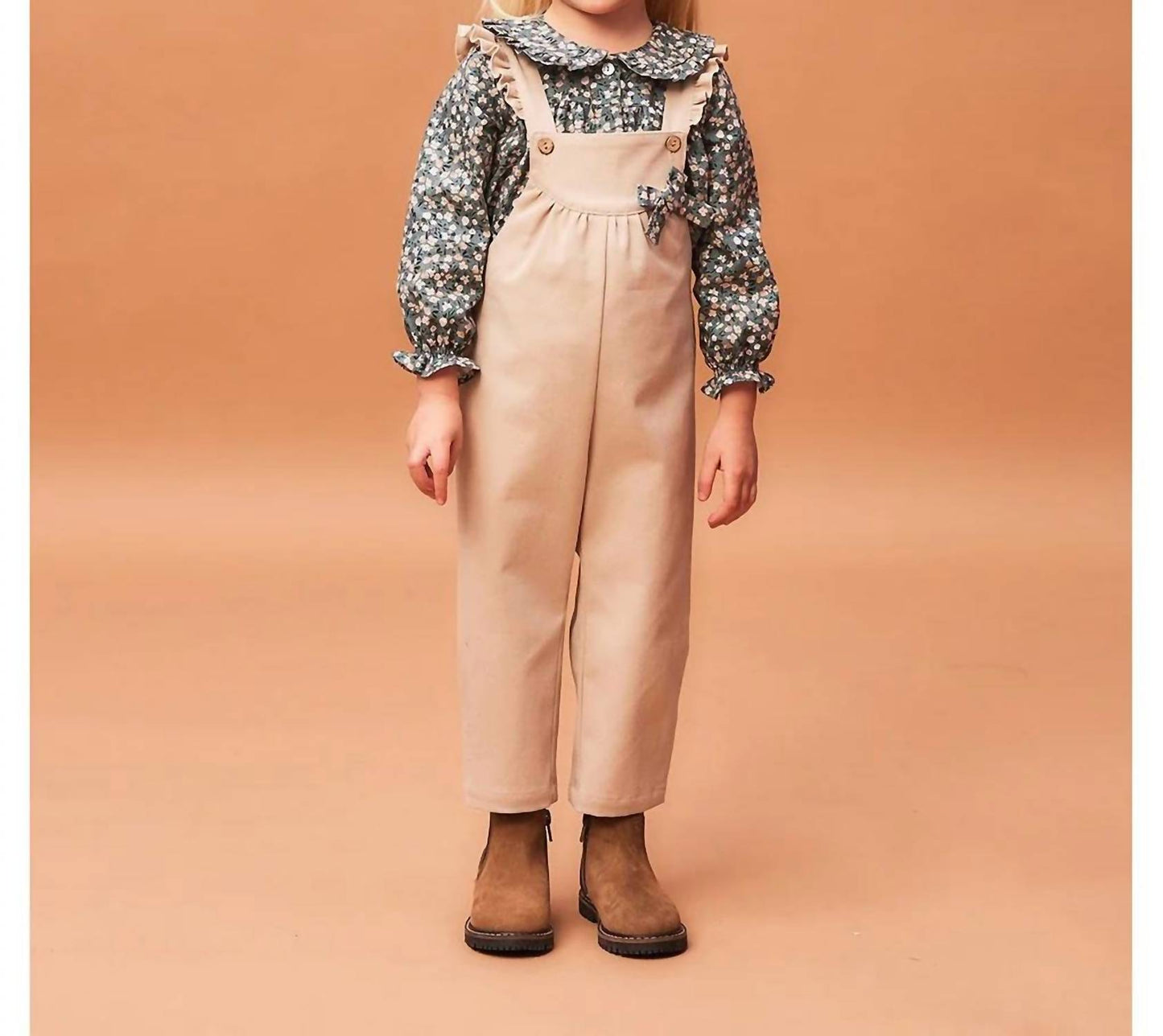 Girl's Floral Buttoned Blouse