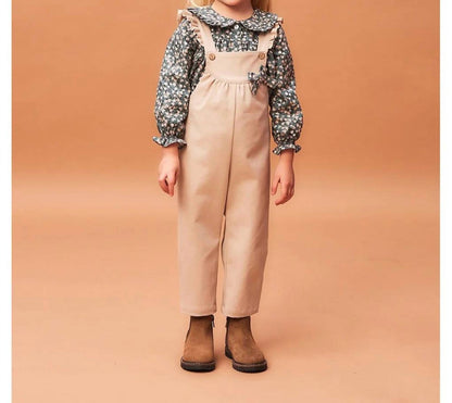 Girl's Floral Buttoned Blouse