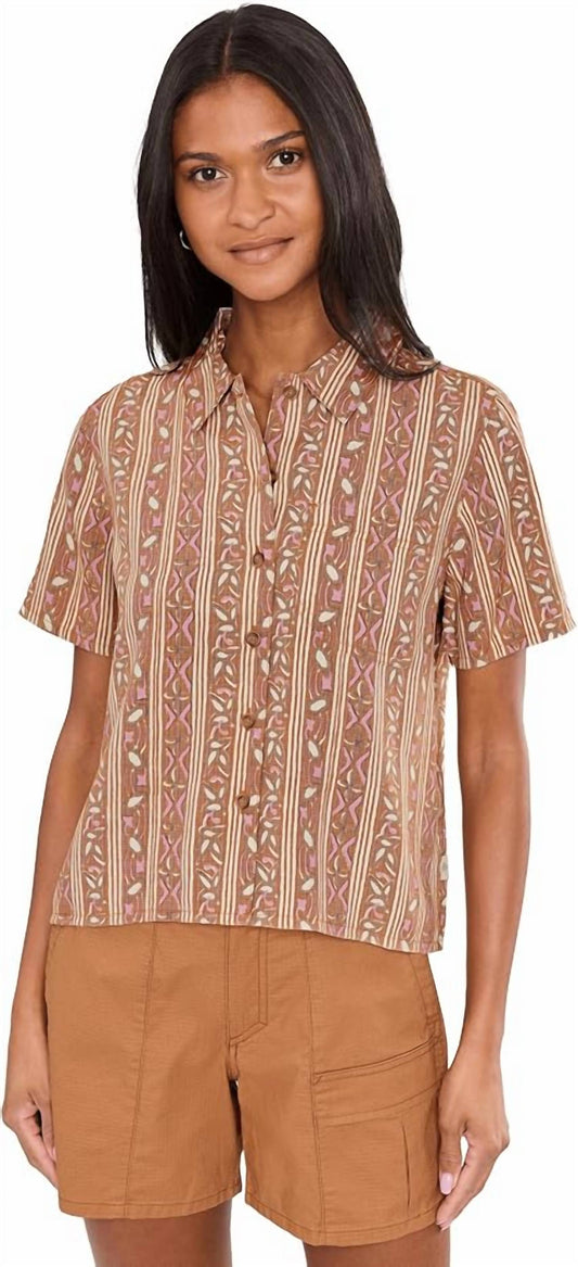 Camino Pucker Short Sleeve Top