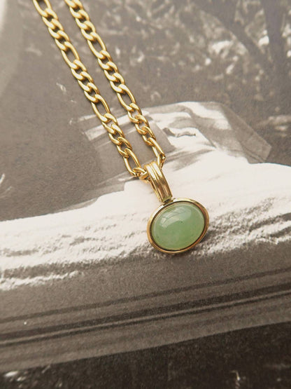 Women's Stone Pendant Chain Necklace