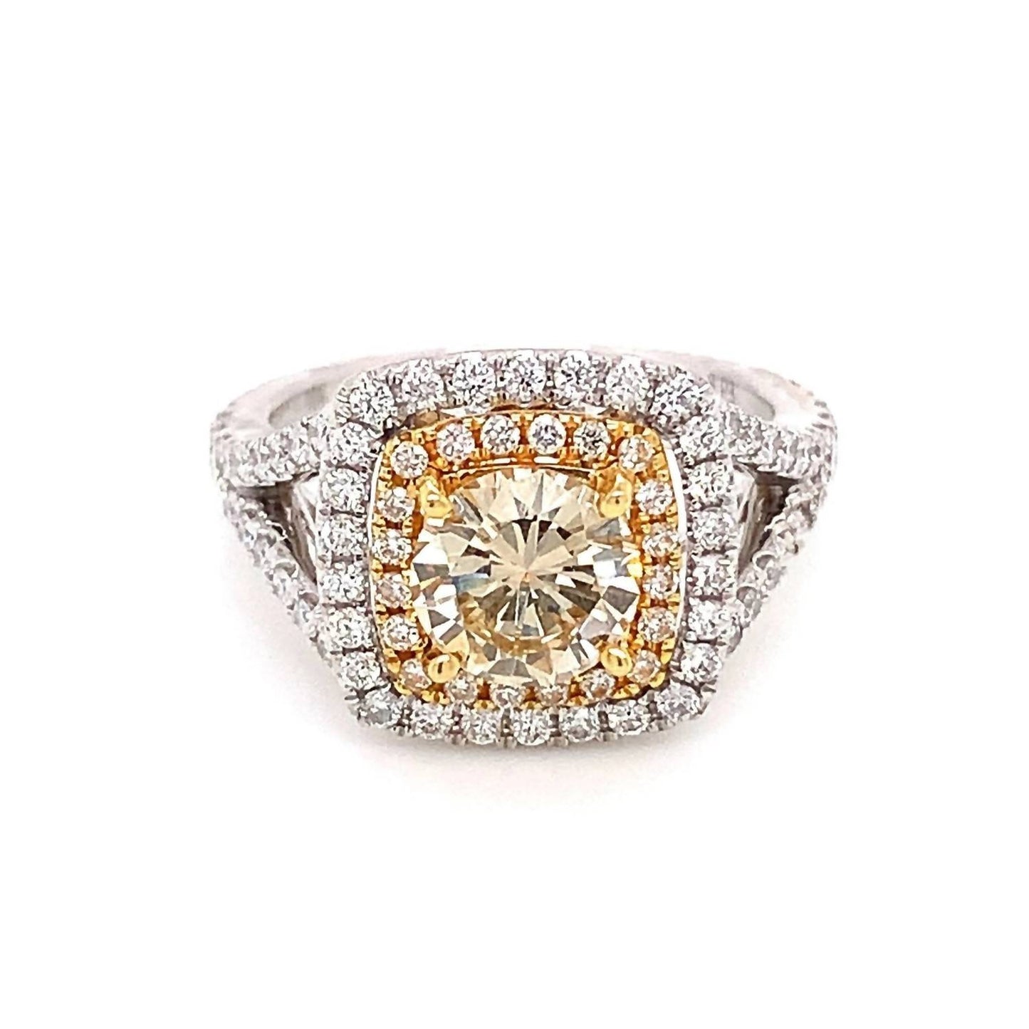 Women's Diamond Double Halo Engagement Ring