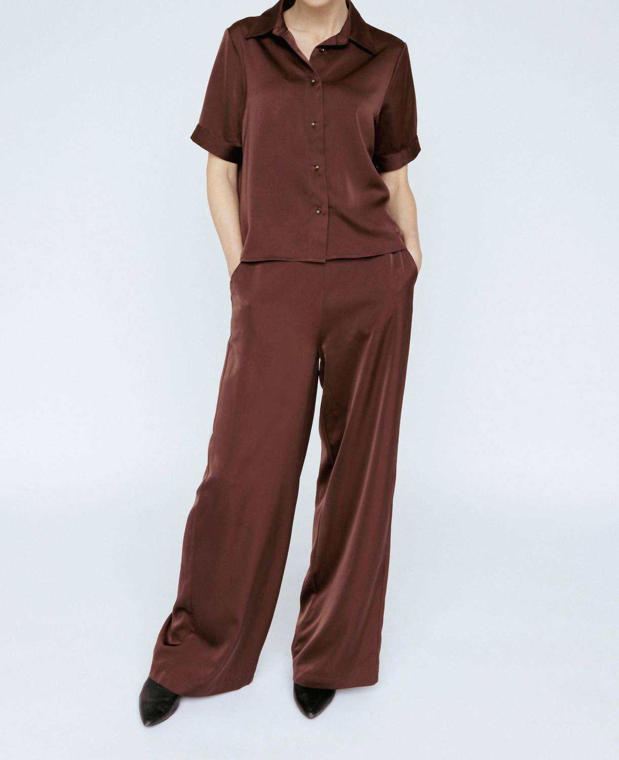 Women's Satin Tee Blouse