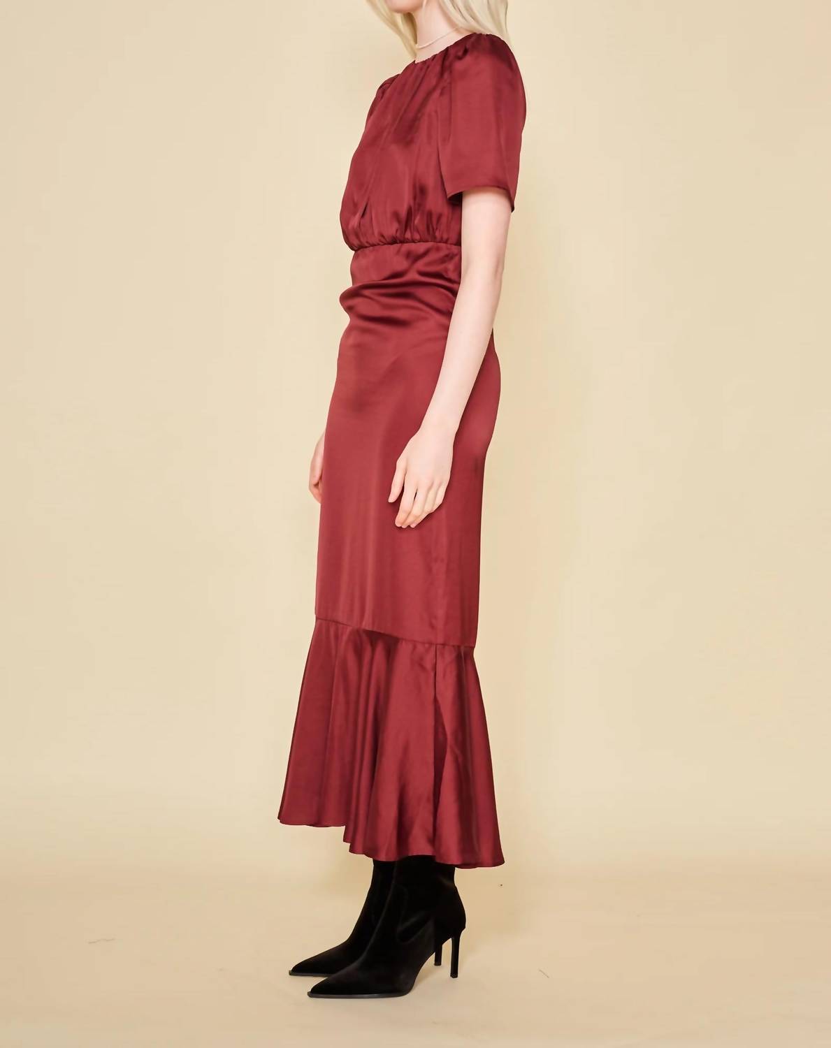 Solana Satin Midi Dress