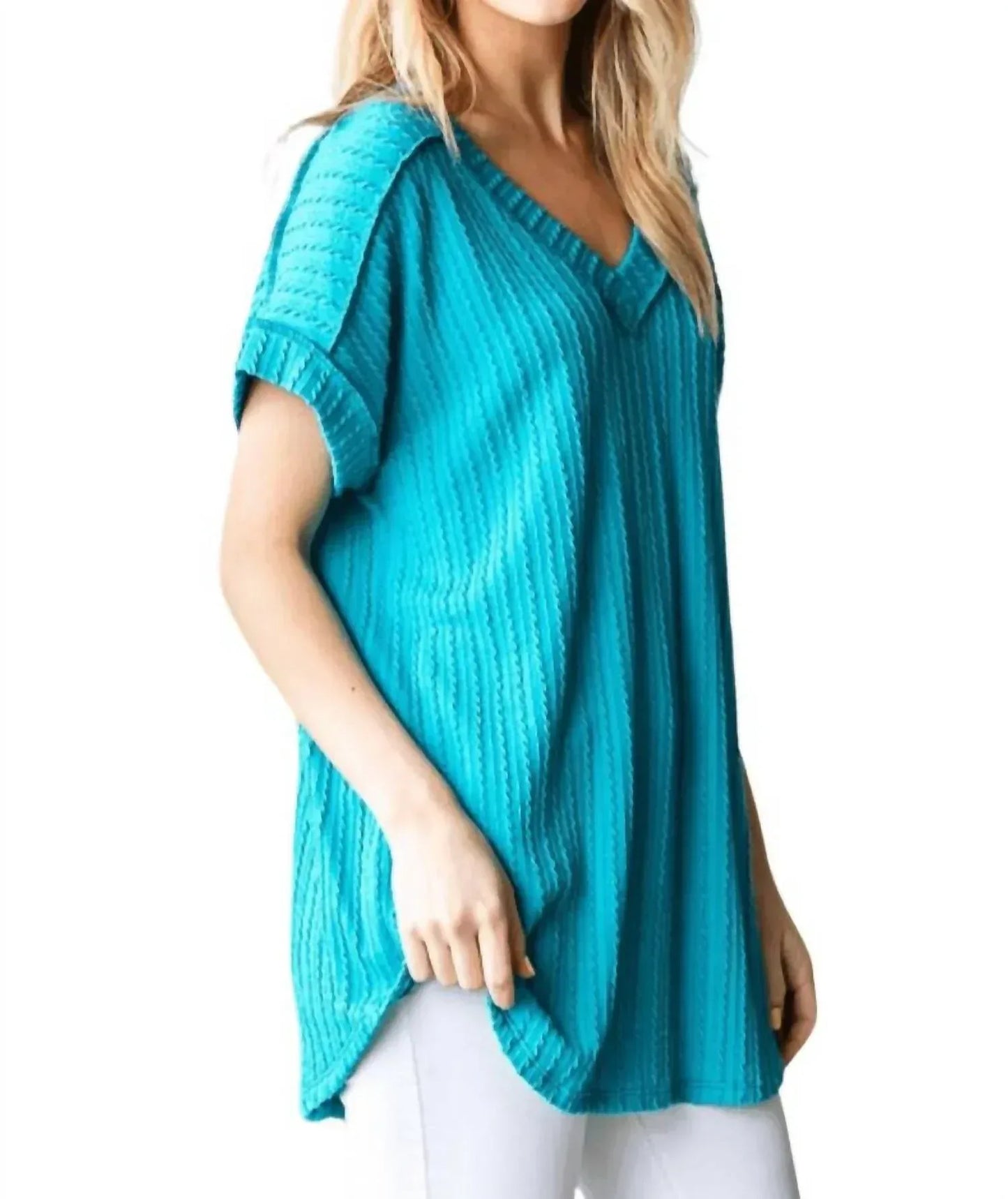 Heimish USA - Ribbed V-neck Top - Rack Hunt