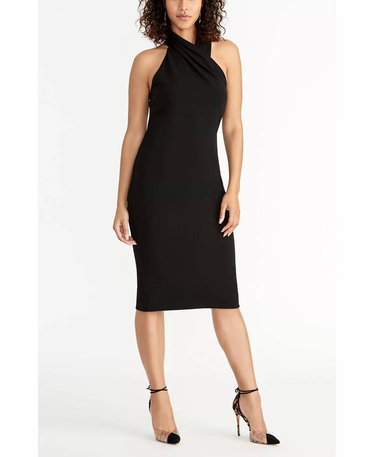 Elegant Sleeveless Halter Bodycon Mini Dress