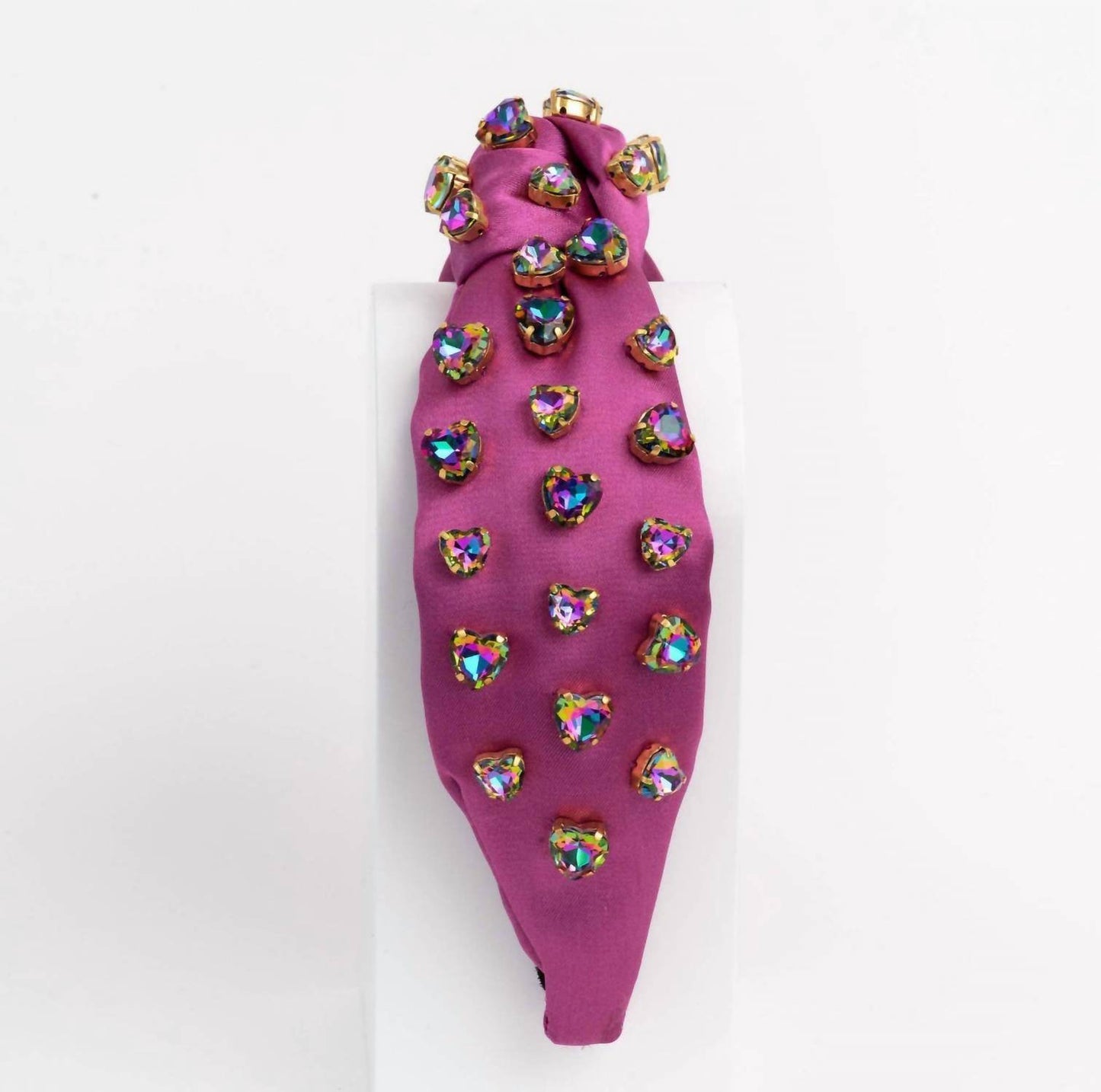 La Bella - Women's Volcano Rainbow Heart Satin Headband - Rack Hunt -