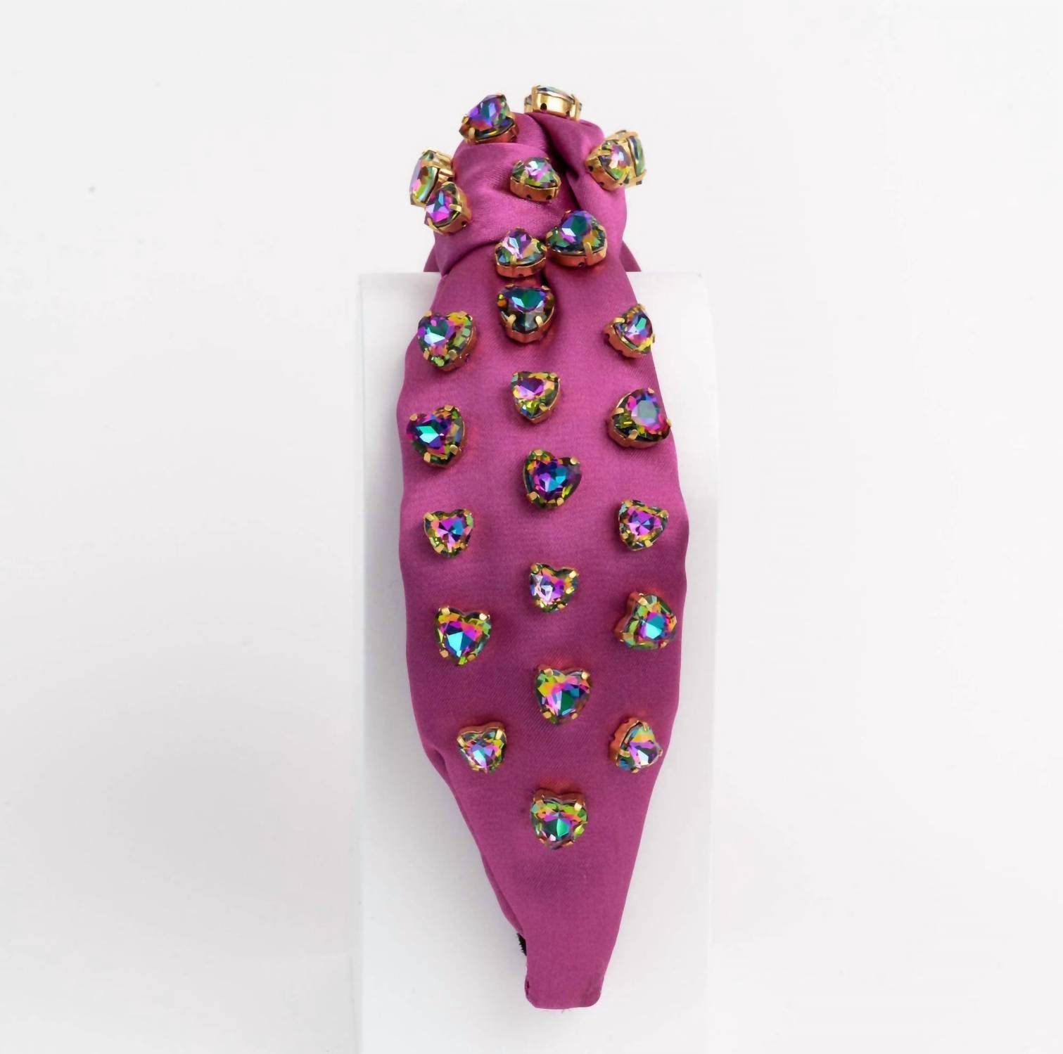 La Bella - Women's Volcano Rainbow Heart Satin Headband - Rack Hunt -