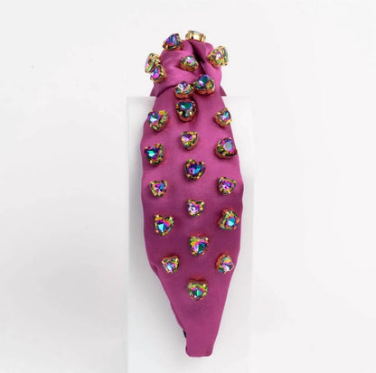 La Bella - Women's Volcano Rainbow Heart Satin Headband - Rack Hunt
