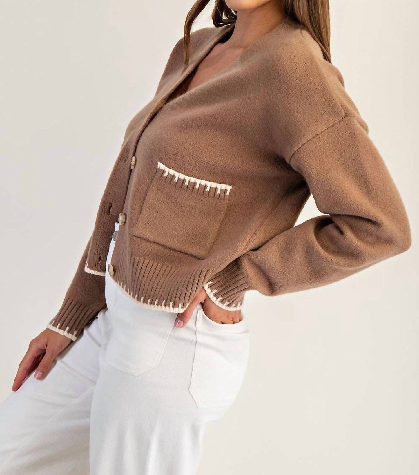 Button-Down Stitch Cardigan