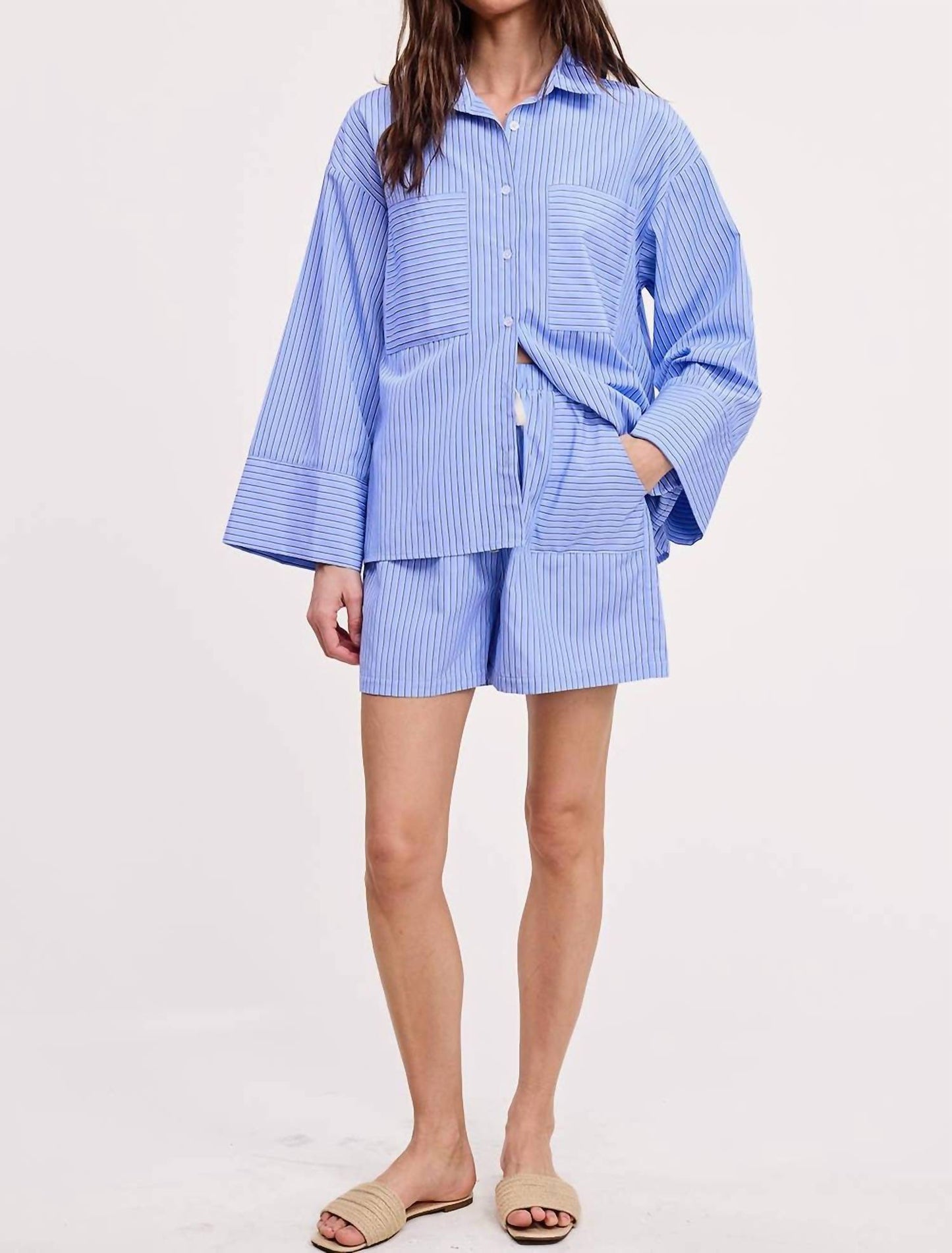 Lake Side Stripe Cotton Shirt