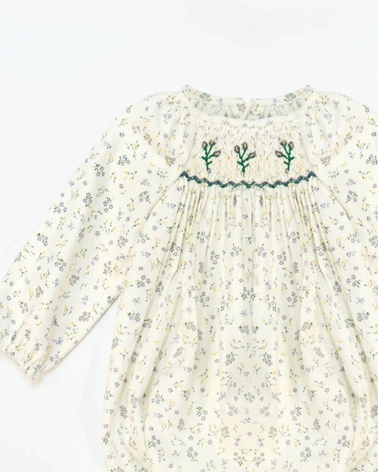 Girl's Lila Verde Long Sleeve Romper
