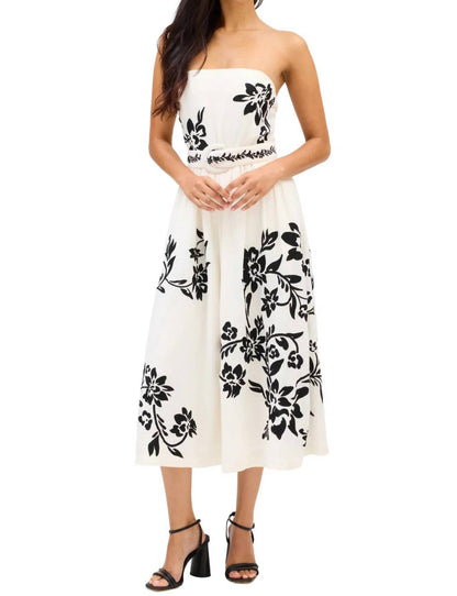 Claire Strapless Midi Dress