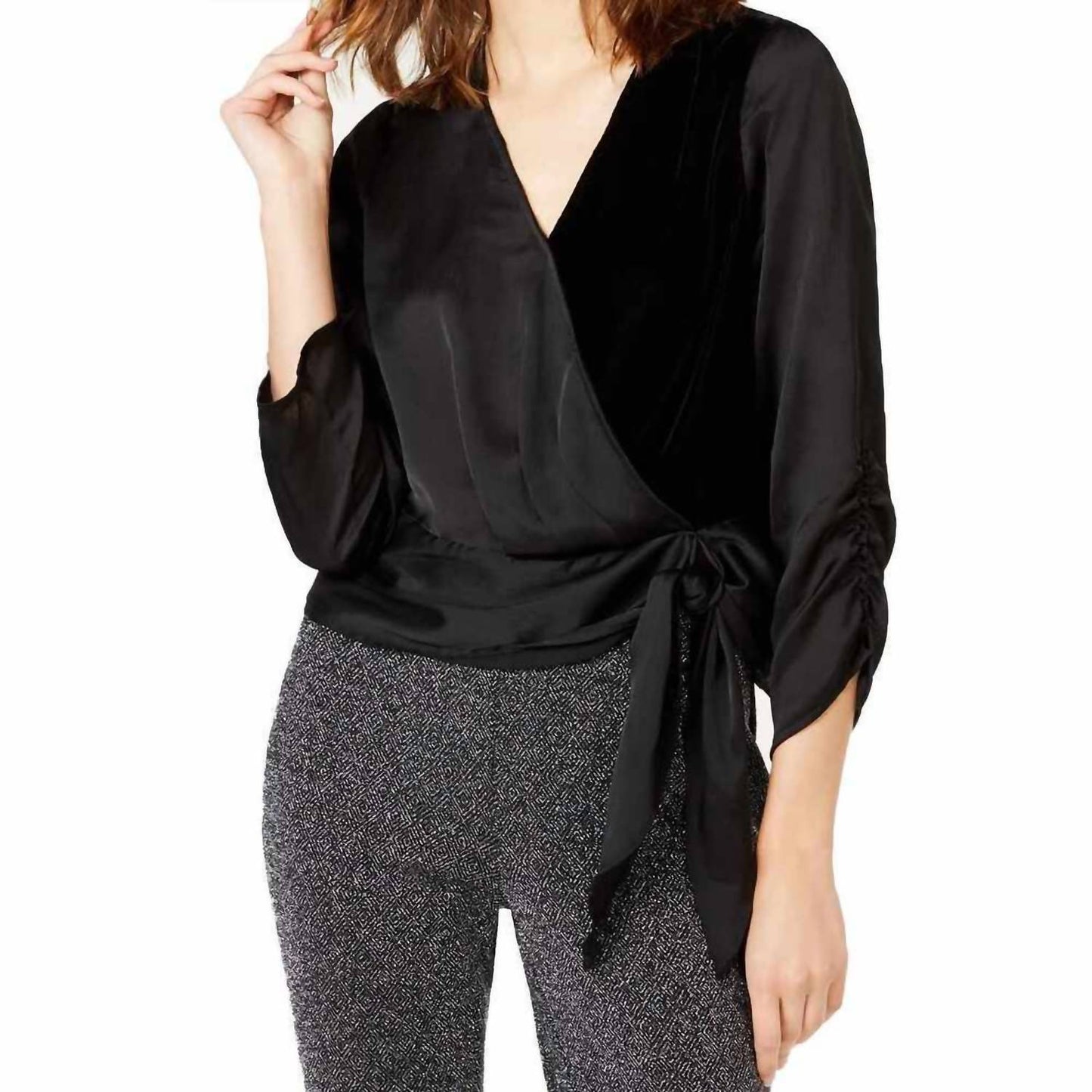 Velvet Wrap Top