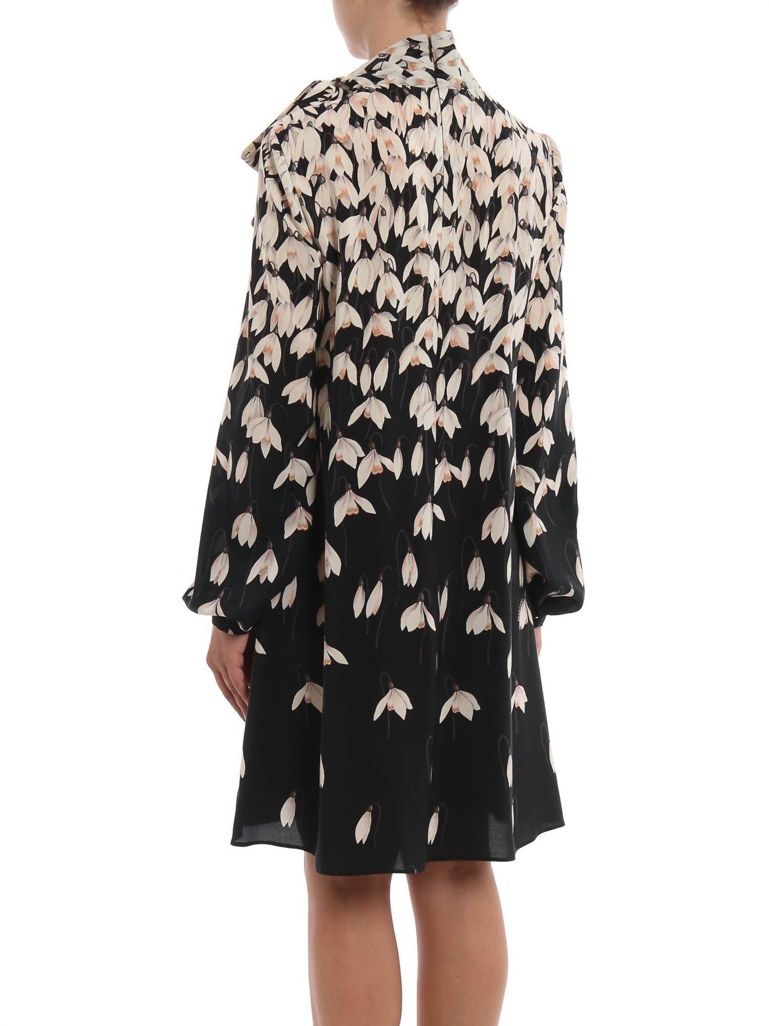 Valentino - Snowdrop Crepe De Chine Silk Dress - Rack Hunt