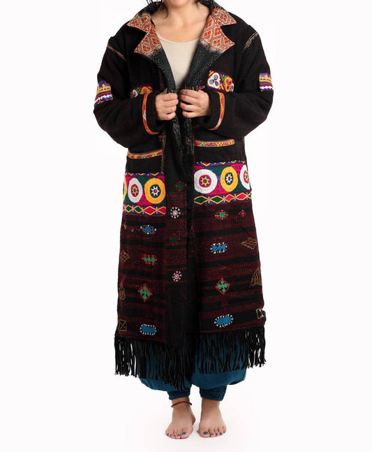 StandAwt - Hand-embroidered Patches Merino Wool Coat - Rack Hunt -