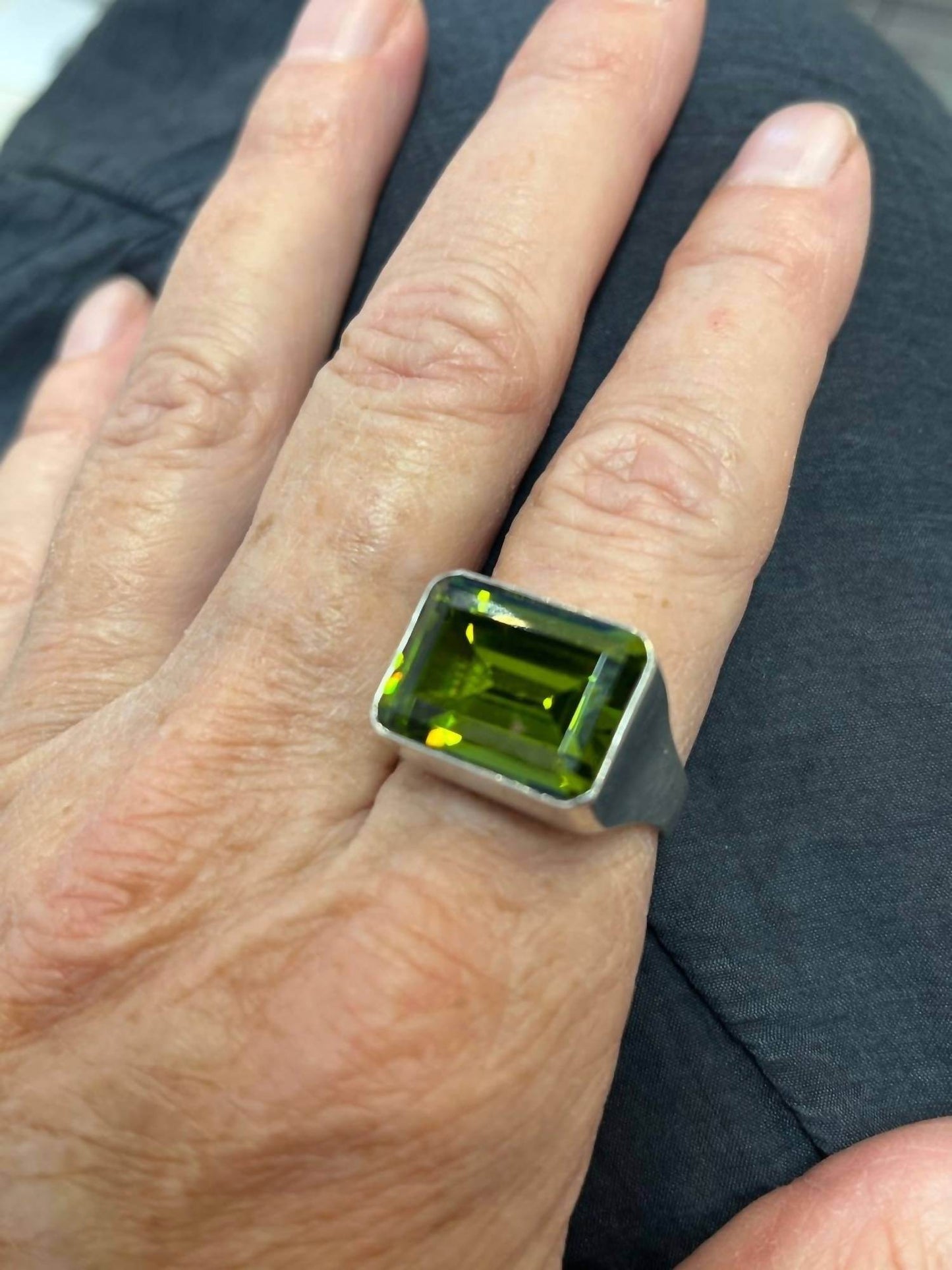 Jinja Jewelry - Women's Square Peridot Ring - Rack Hunt -