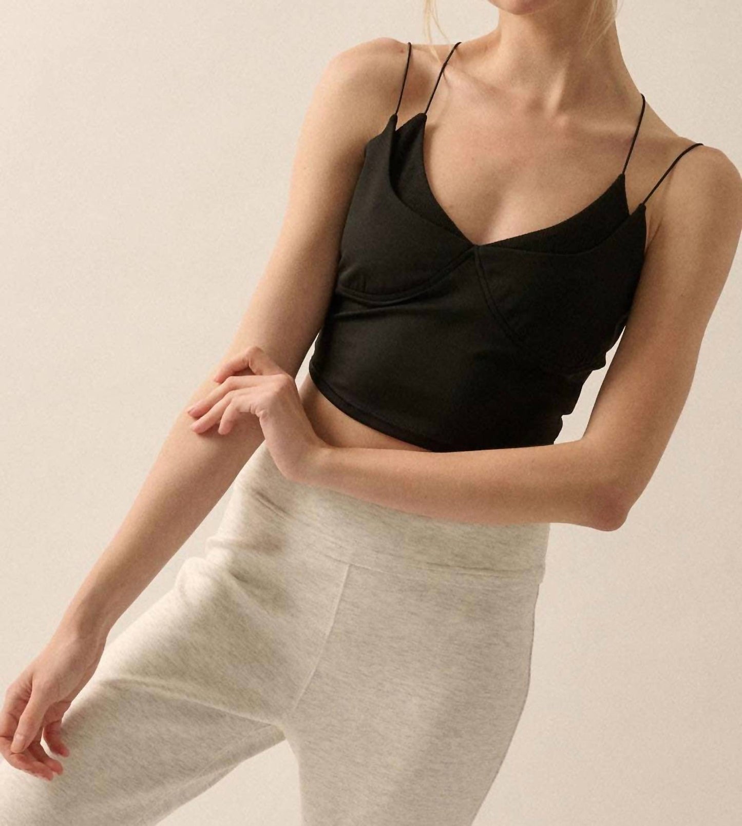 Elevate Layered Rib-Knit Cami Top
