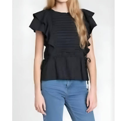 Ksenia Ruffled Sleeves Top