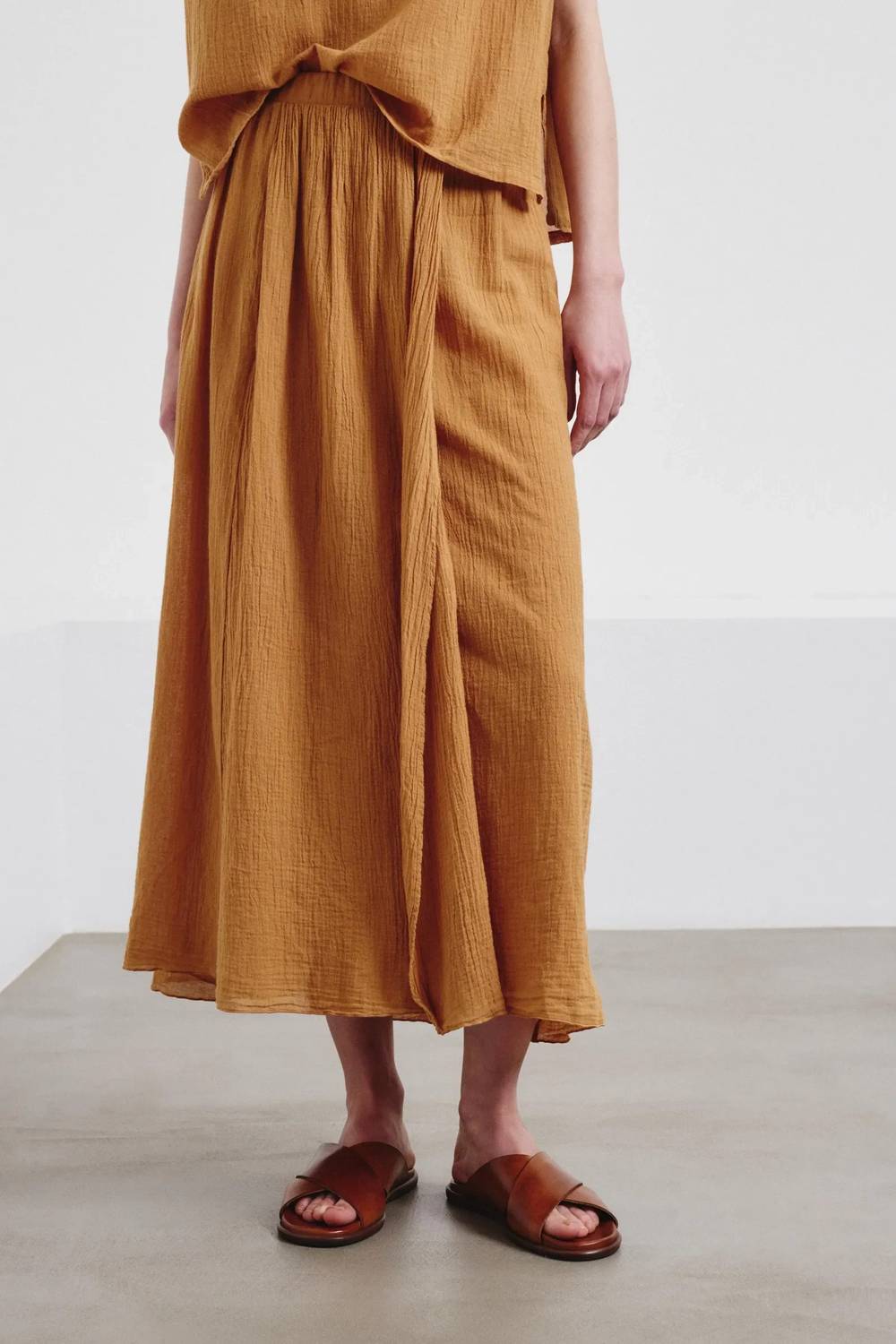 Organic Cotton Crêpe Gauze Skirt