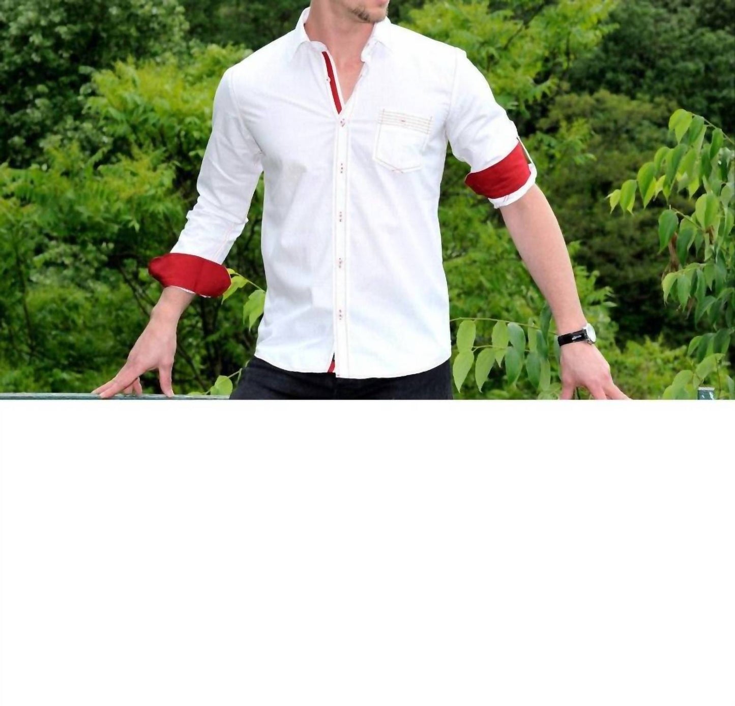 Jacquard V Shirt With Pocket