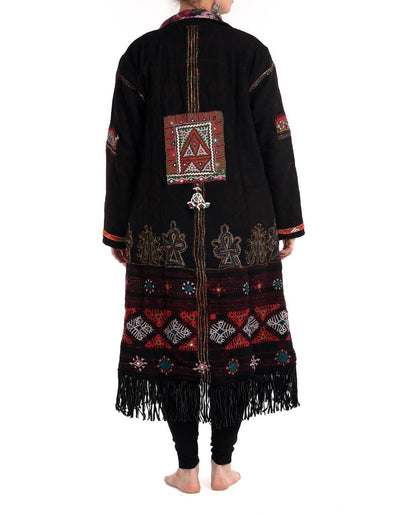 StandAwt - Hand-embroidered Patches Merino Wool Coat - Rack Hunt
