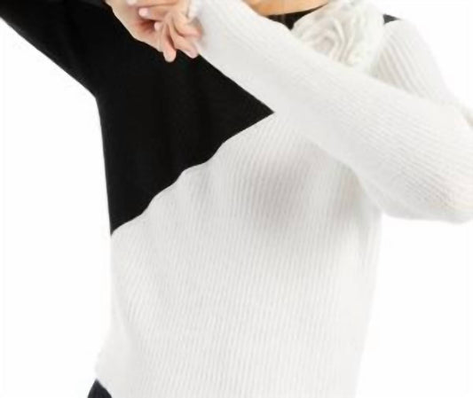 Colorblocked Applique Sweater