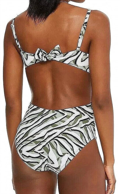 Hypno Beach Chic Printed Twist-front One-piece Swimsuit