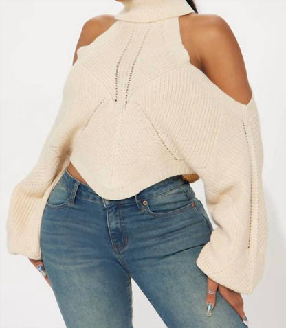 Karasi Cold Shoulder Sweater Top