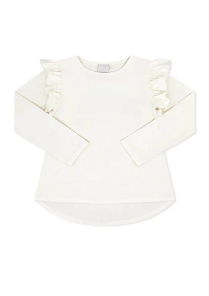 Set Proper - Girl's Elizabeth Long Sleeve Ruffle Tee - Rack Hunt