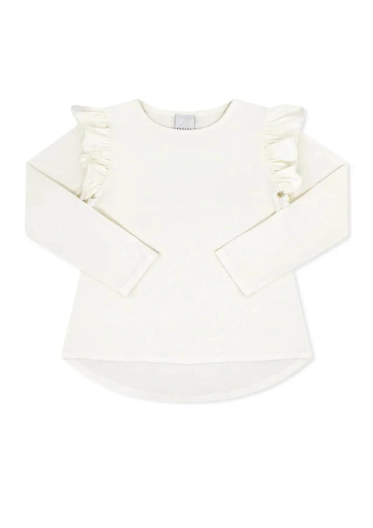 Set Proper - Girl's Elizabeth Long Sleeve Ruffle Tee - Rack Hunt