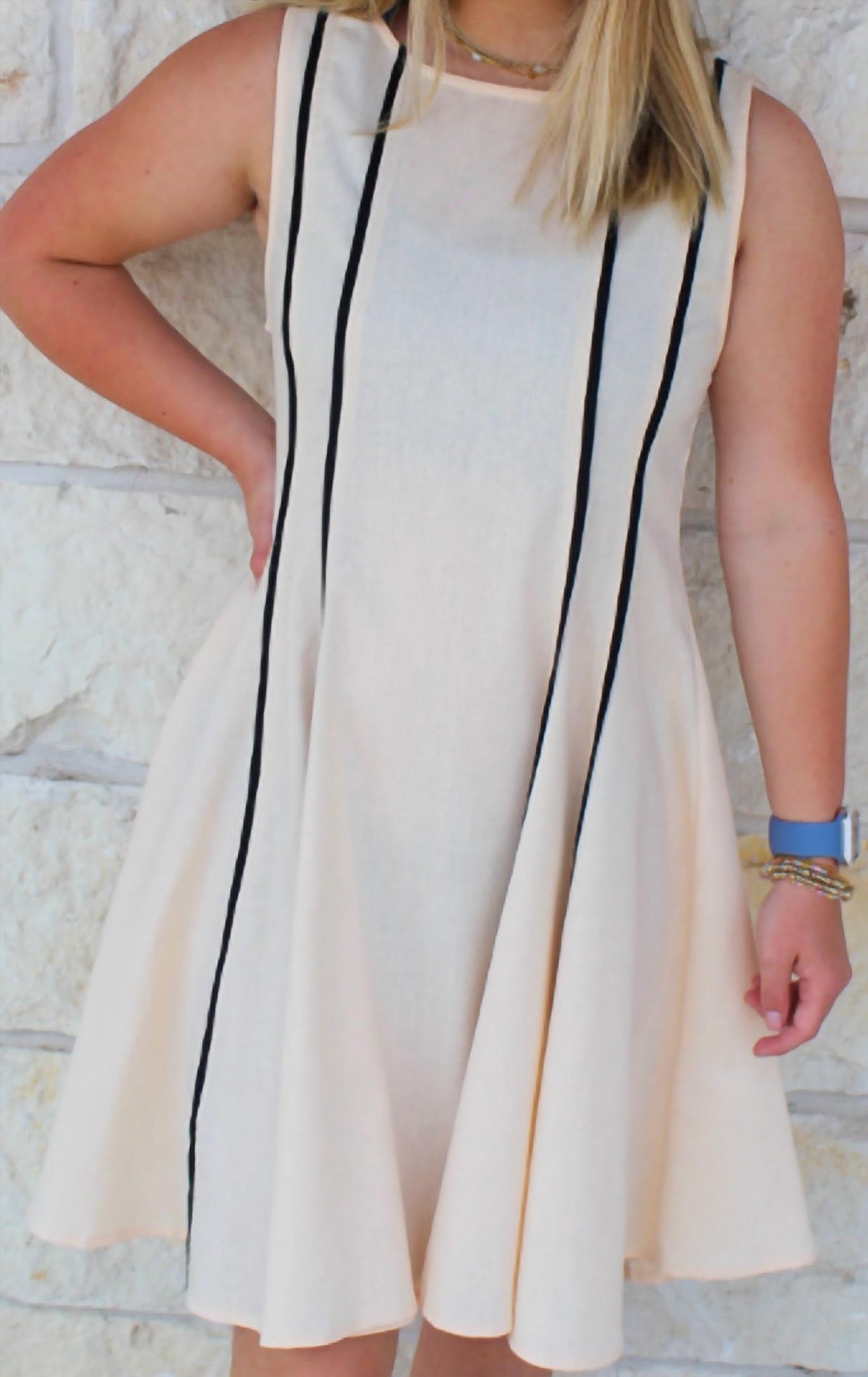 A-line Piping Dress