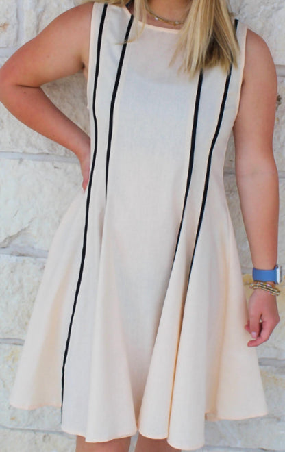 A-line Piping Dress