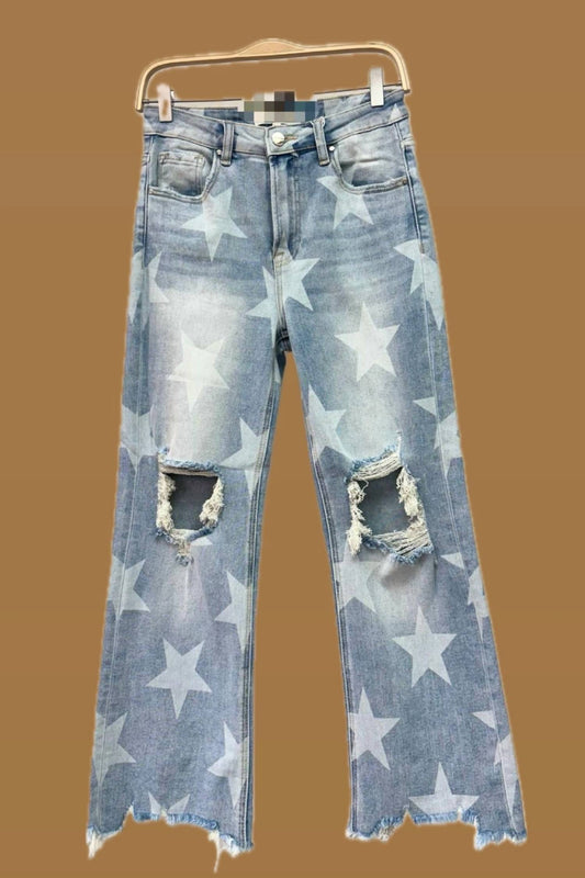 High Rise Star Jeans
