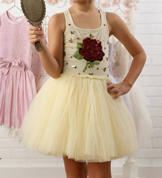 Belle Beaded Rose Tulle Dress