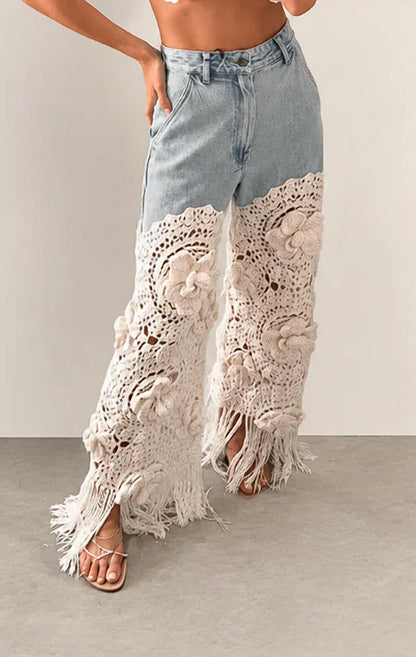 Denim Crochet Jeans