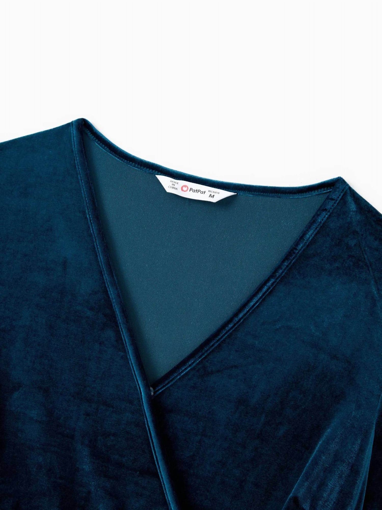 PatPat - Women's Vonda Surplice Long Sleeve Wrap Velvet Dress - Rack Hunt -