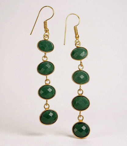 Women's Four Drop Gemstone Earrings
