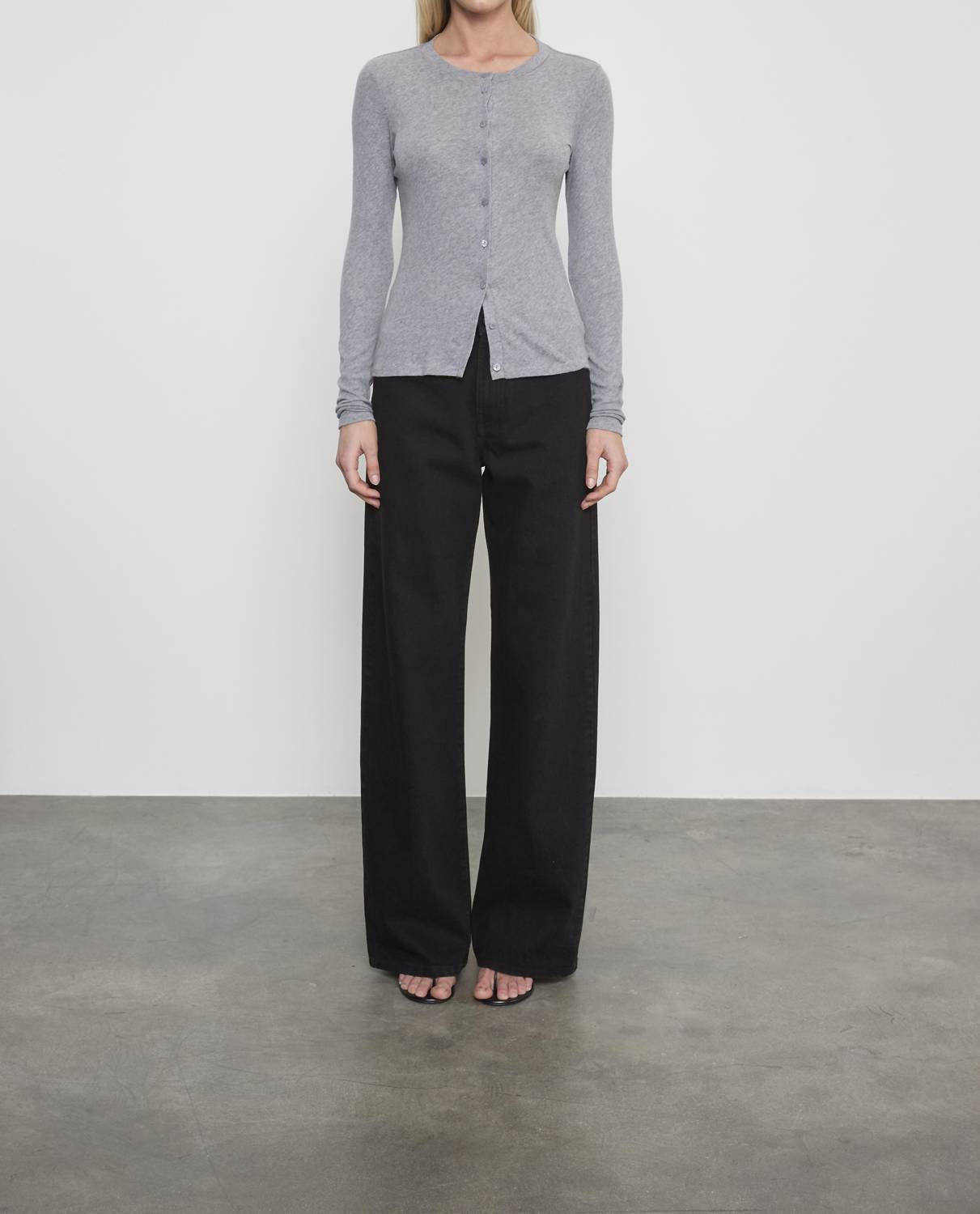 CASHMERE JERSEY FITTED CARDIGAN
