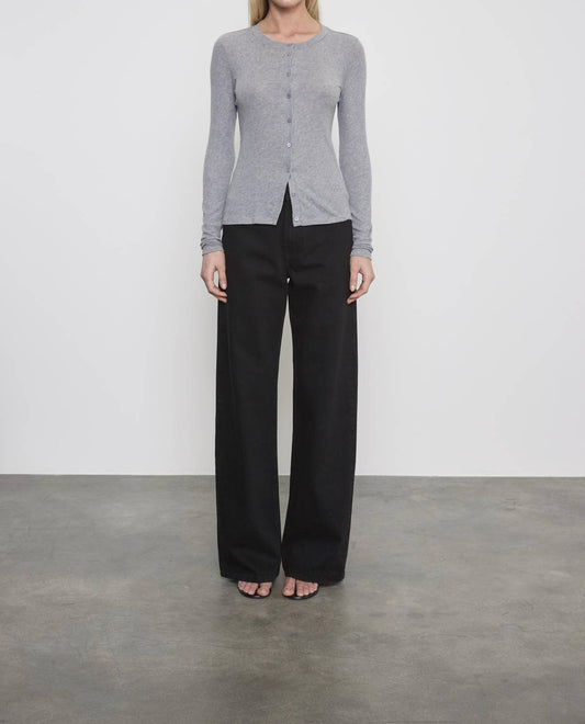 CASHMERE JERSEY FITTED CARDIGAN