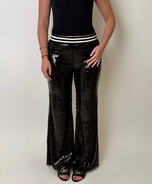 Sequins Wide Leg Pants