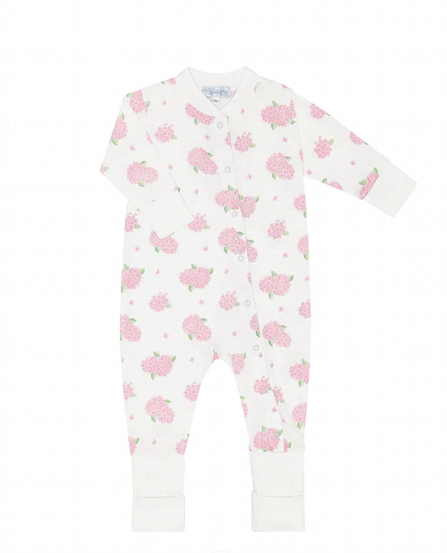 Girl's Hydrangea Coverall Footie