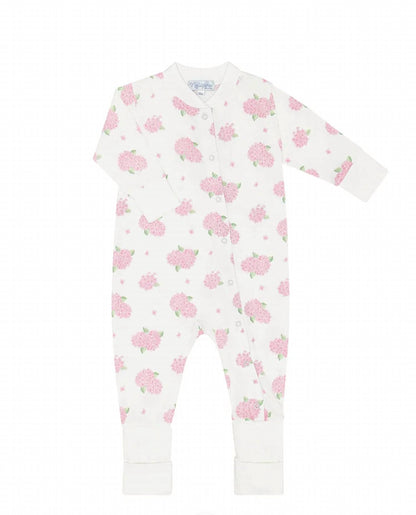 Girl's Hydrangea Coverall Footie