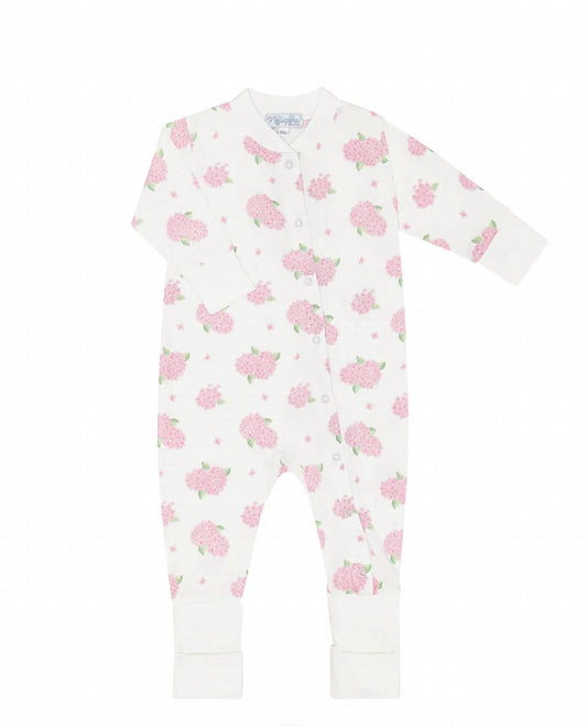 Girl's Hydrangea Coverall Footie