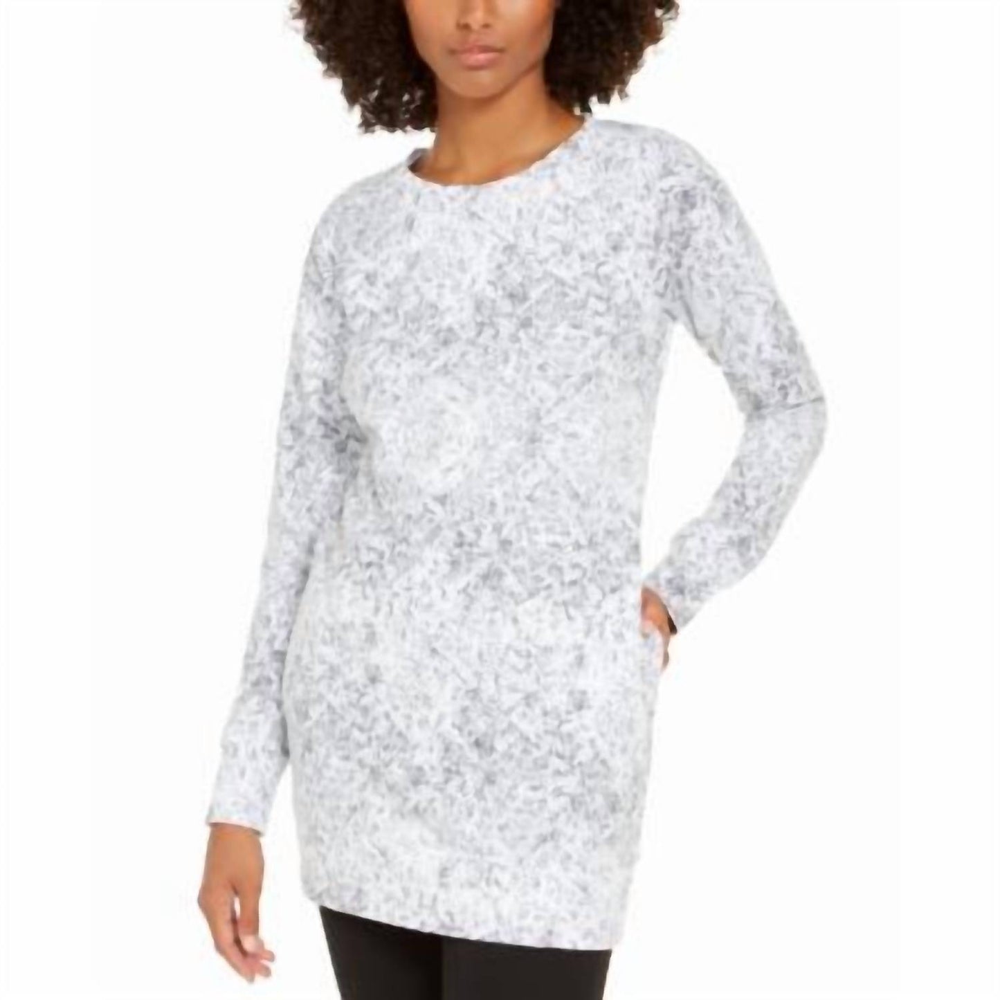 Ideology Womens Snake Print Cowl Neck Tunic