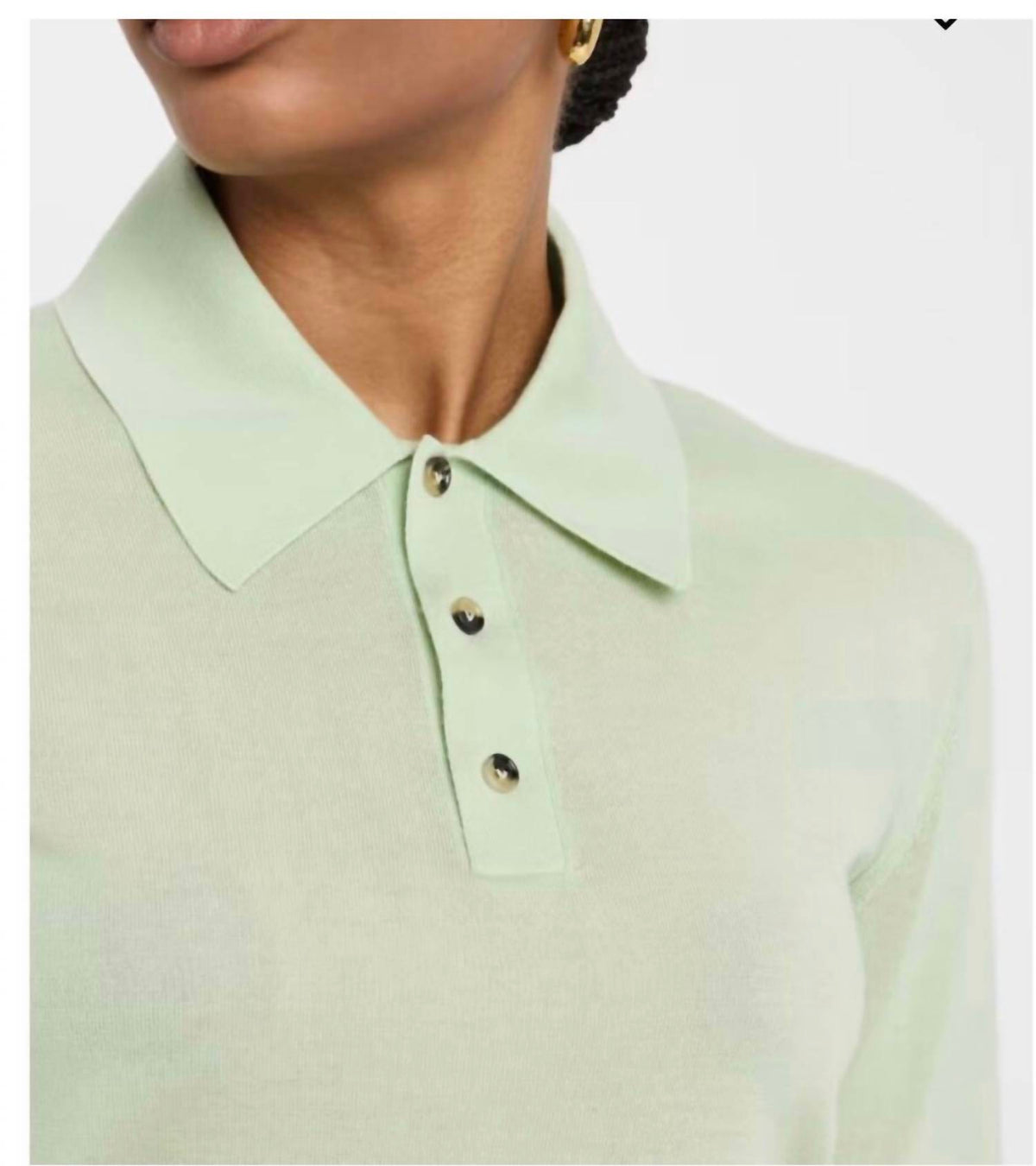 Long Sleeve Cashmere Polo Sweater